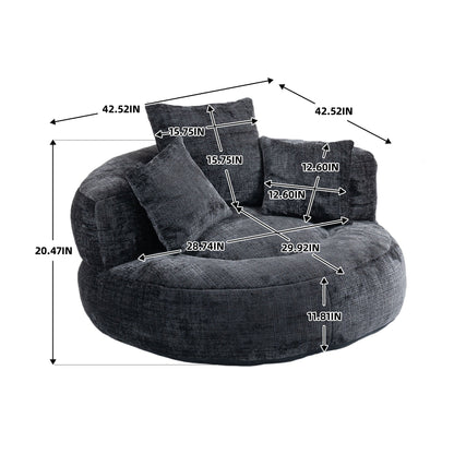 Lazy Sofa Durable Comfort Lounger High Back Bean Bag Chair Couch With