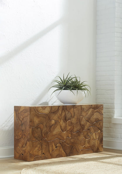 Teak Slice Console Natural