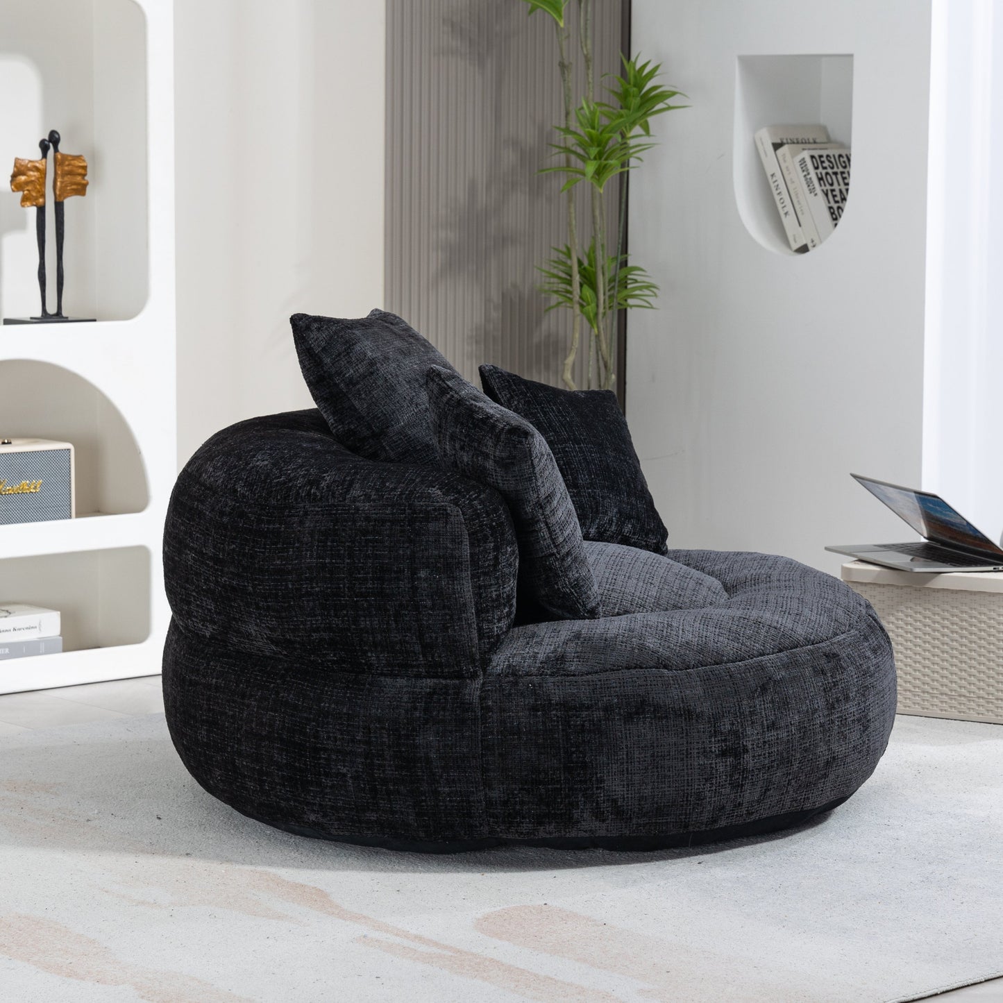 Lazy Sofa Durable Comfort Lounger High Back Bean Bag Chair Couch With