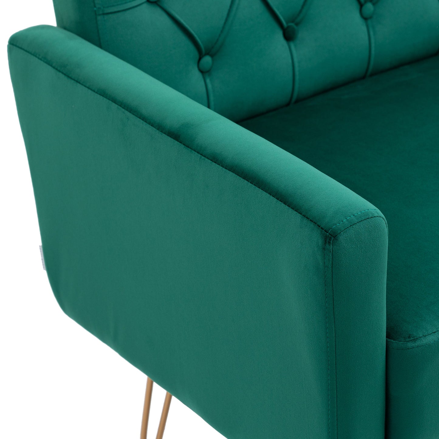 Velvet Armchair Single Sofa Modern Tufted Upholstered Side Reading