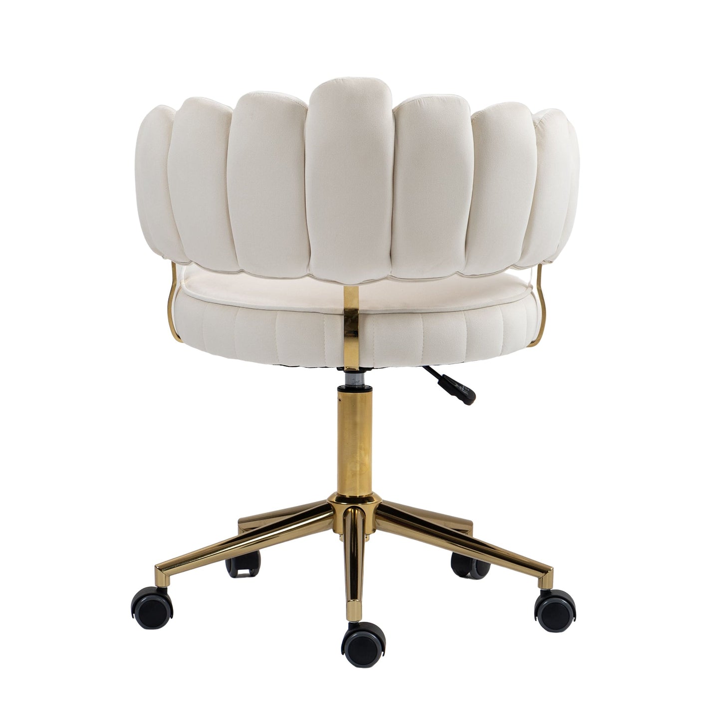 Velvet Home Office Desk Chair, Modern Cute Computer Chair, Wheels