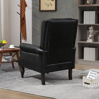 Wood Frame Armchair, Modern Accent Chair Lounge Chair with Sturdy Wood