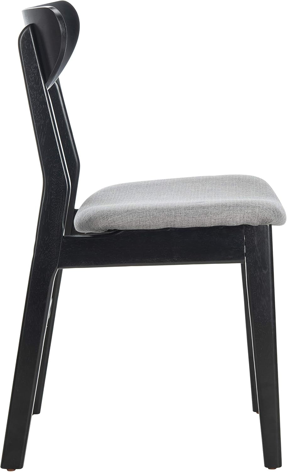 Home Lucca Retro Black and Grey Cushion Dining Chair, Set of 2