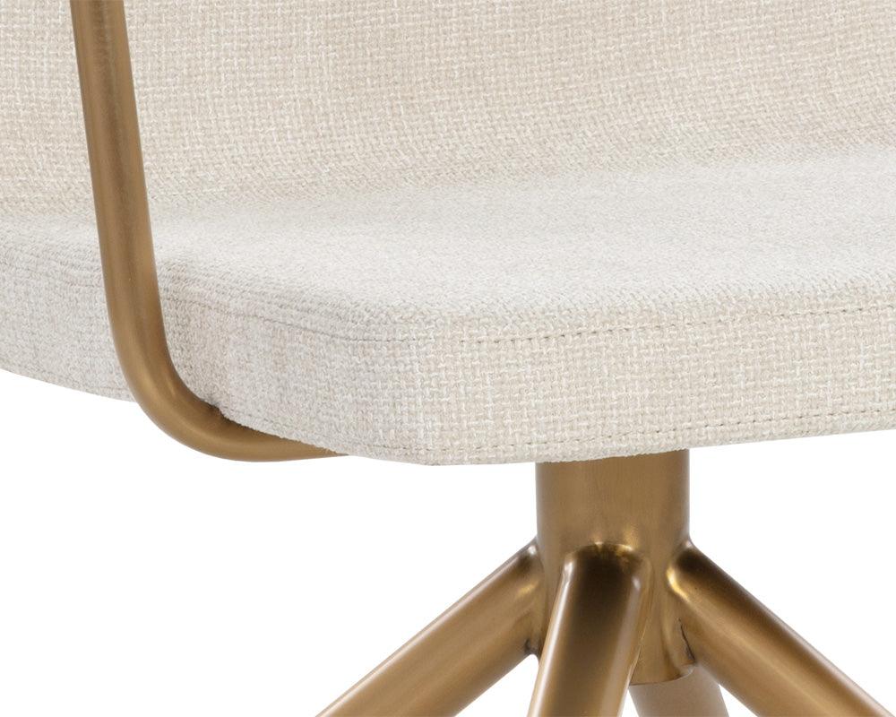 Hilda Swivel Dining Armchair - Chacha Cream