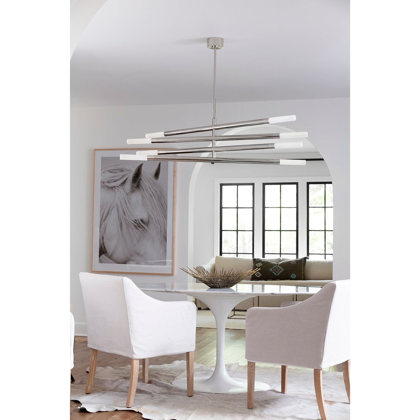 Wick Chandelier (Polished Nickel)