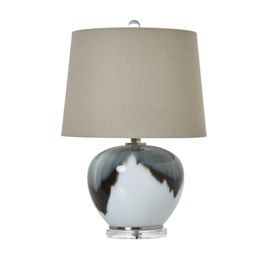 Grey Glass Table Lamp