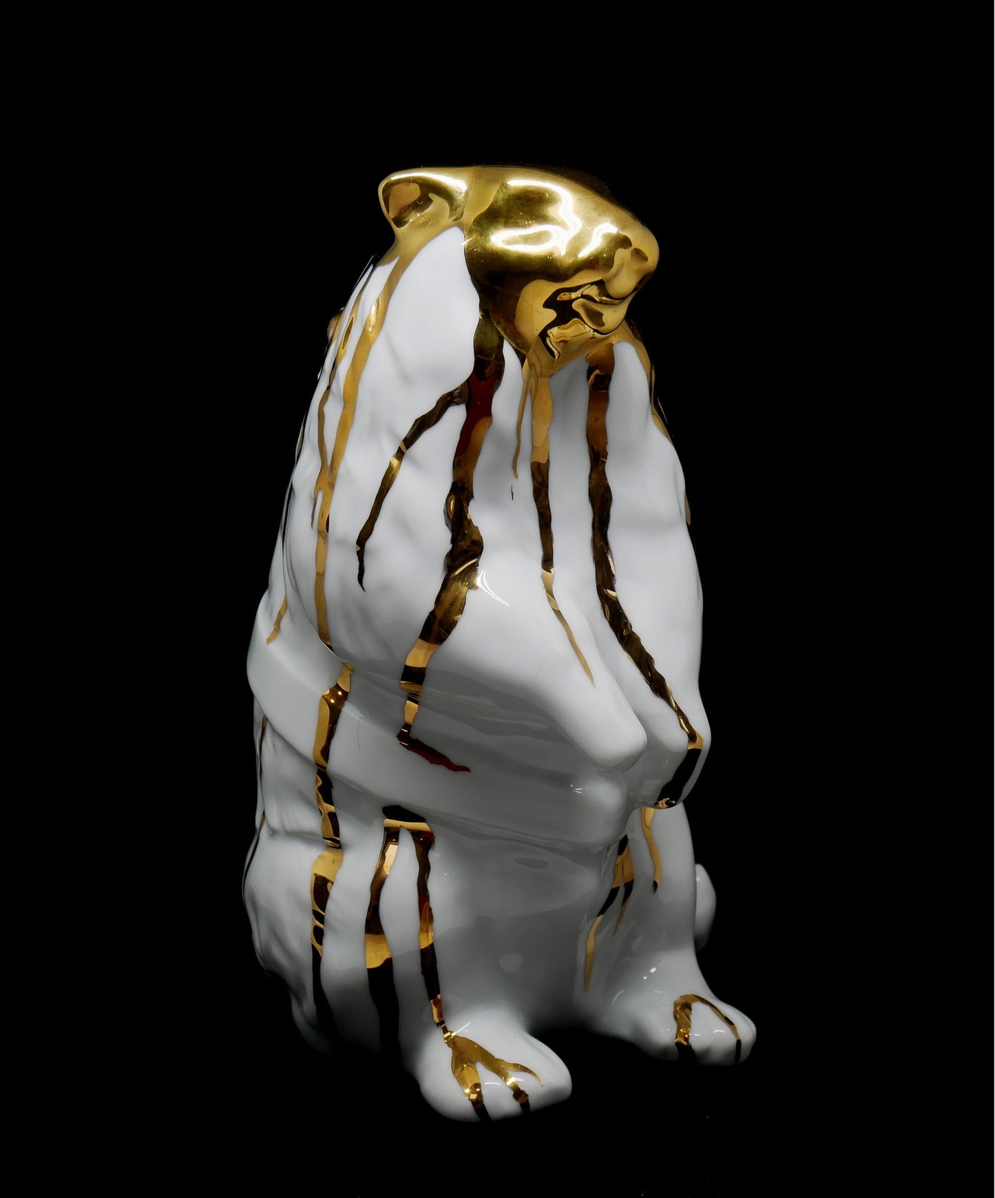 Sculpture Marmot Gold Porcelain Edition by SWEETLOVE