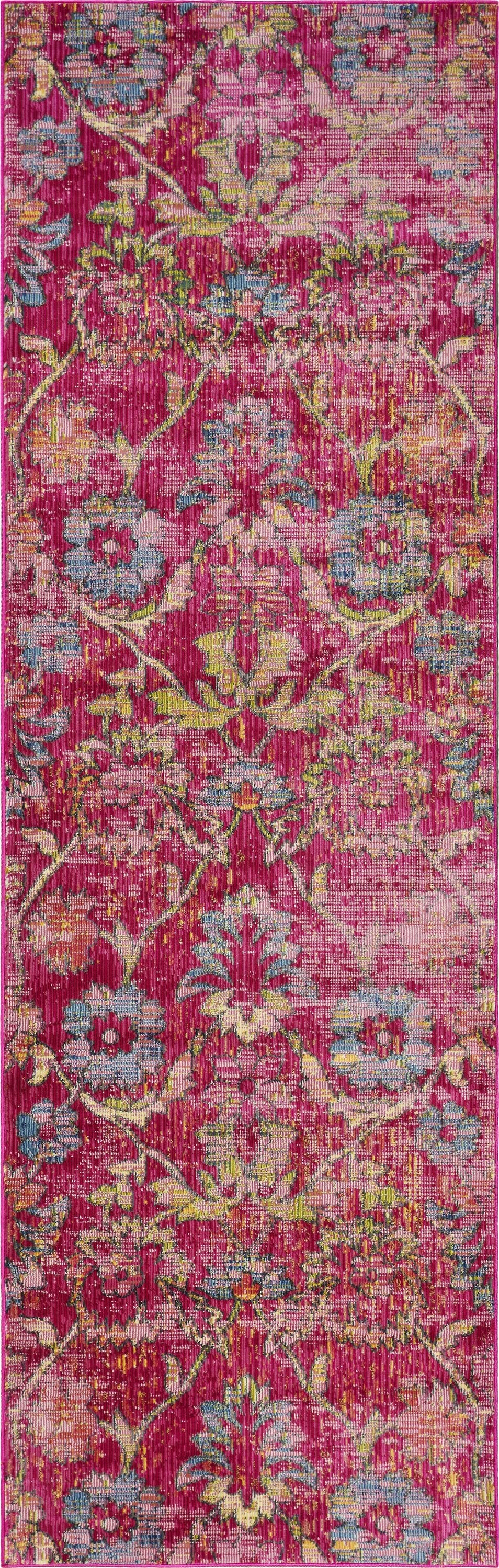 63" X 91" Pink Polypropylene Rug