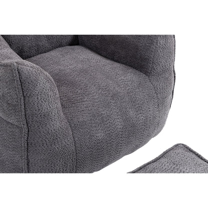 Bean Bag Chair Lazy Sofa/Footstool Durable Comfort Lounger High Back