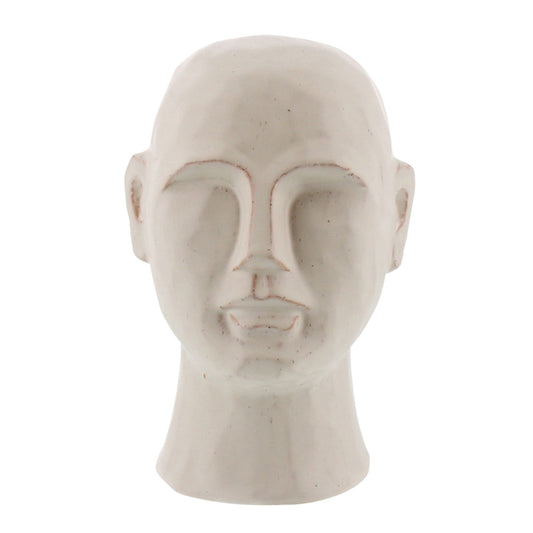 8inches Matte White Ceramic Bust Decorative Sculpture