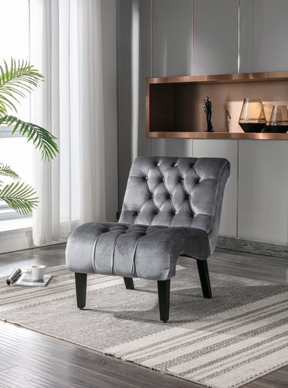 Modern Velvet Armless Accent Living Room Chair / Leisure