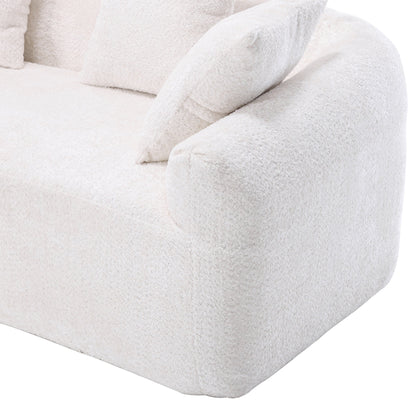 Boucle Sofa 3 Seater for Living Room Oversized Comfy Sofa L-Shape Sofa