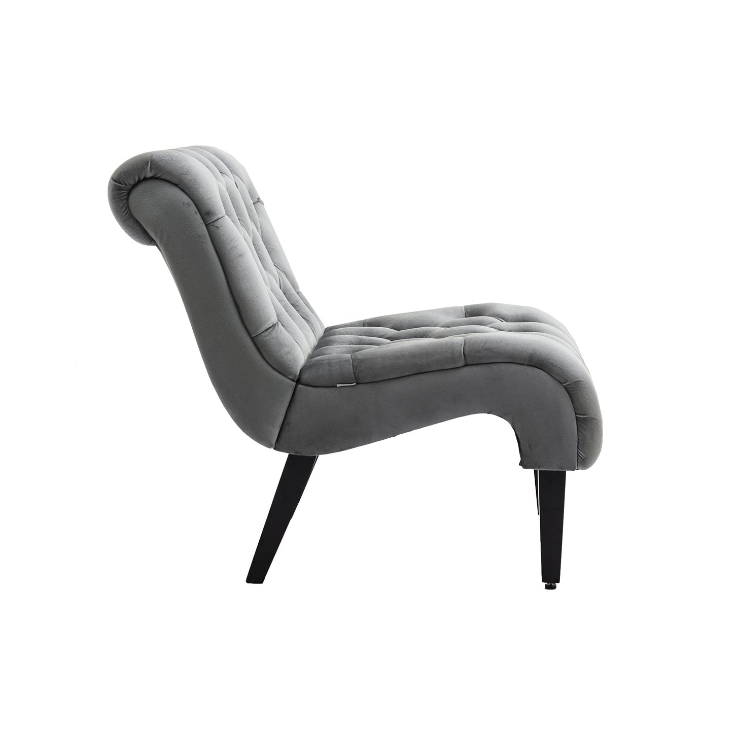 Modern Velvet Armless Accent Living Room Chair / Leisure