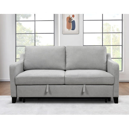 69 Inches  3-in-1 Convertible Queen Sofa Bed, Modern Fabric Double