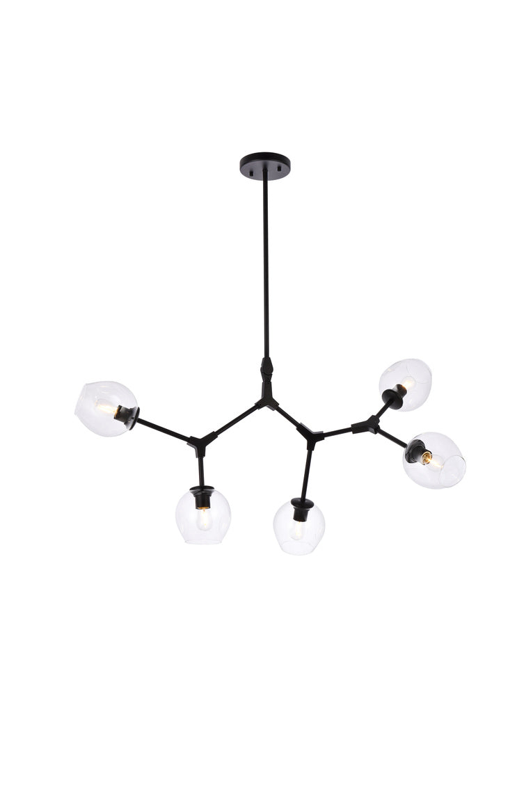 Cavoli 5 lights black chandelier