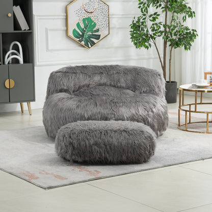 Bean Bag Chair, Floor Sofa with Handle,Accent Sofa Chair with Ottoman