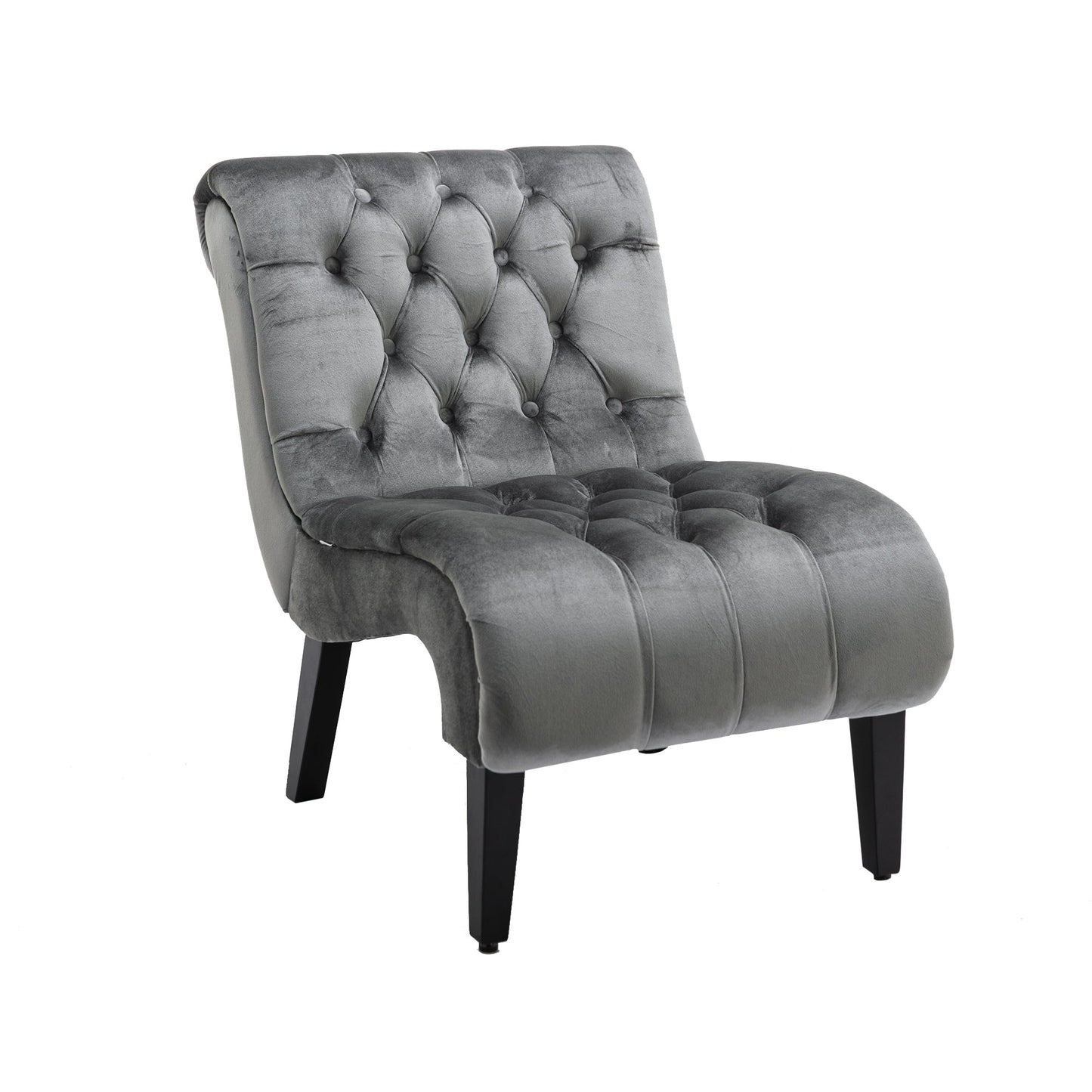 Modern Velvet Armless Accent Living Room Chair / Leisure