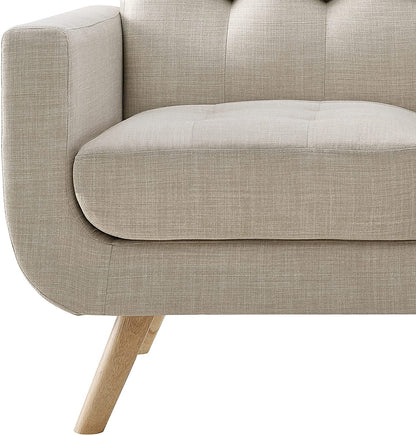 Elena Beige Accent Armchair for Living Room