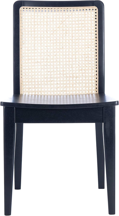 Home Collection Benicio Black/Natural Rattan Dining Chair (Set of 2)