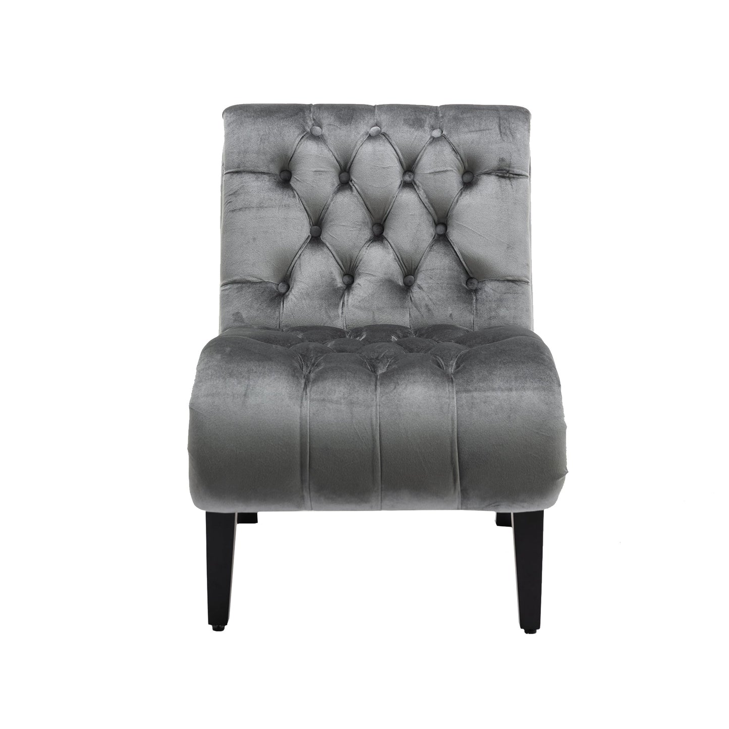 Modern Velvet Armless Accent Living Room Chair / Leisure