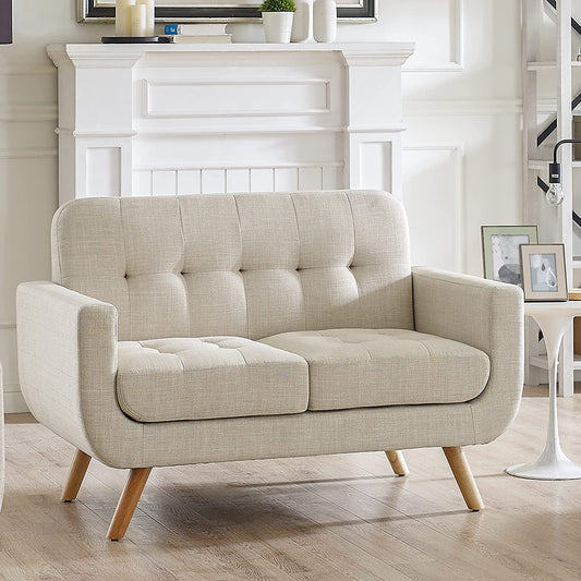 Elena Beige Accent Armchair for Living Room