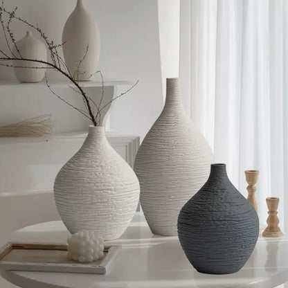 Simple Ceramic Vase Decoration for Home Nordic Luxury Narrow Mouth