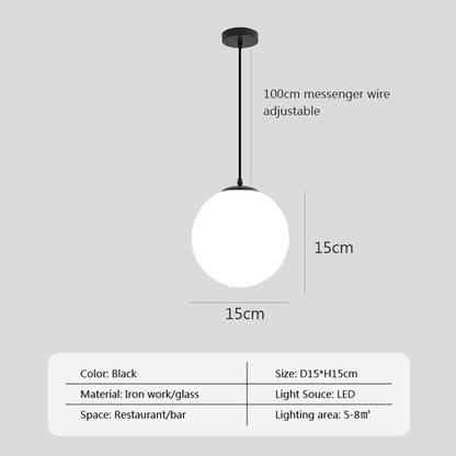 Modern Glass Pendant Lights Kitchen Dining Room Bedside Hanging Lamps