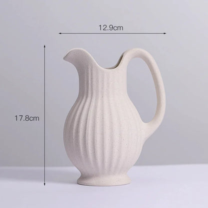 Ins Style Ceramic WhiteVase Decoration Spiral Vase Modern Home