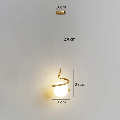 Nordic LED Pendant Lights Indoor Lighting Glass Hanging Lamp For Home