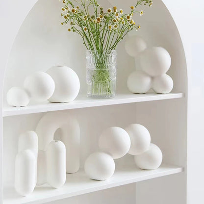 Nordic White Vases Living Room  Home Decor Room Decor Pottery And