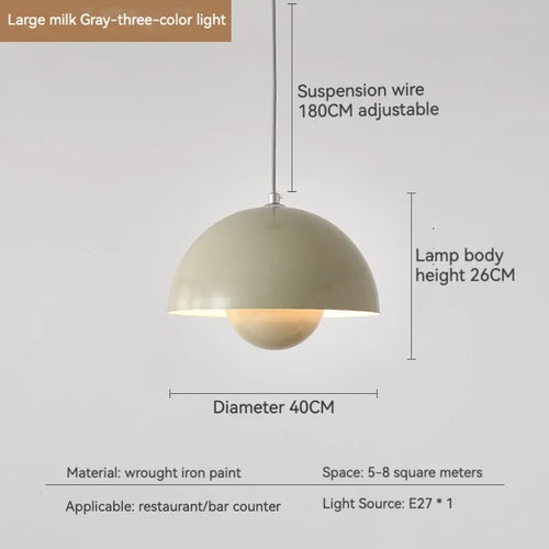 Artpad Bud Pendant Light Bedside Lamp Nordic White Green Yellow Lustre