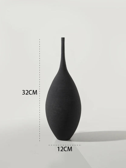 Minimalist Handmade Art Zen Vase Ceramic Decoration Living Room Model