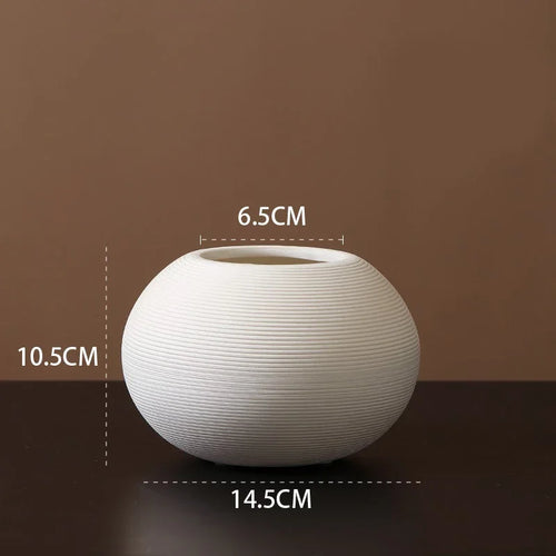 Minimalist Handmade Art Zen Vase Ceramic Decoration Living Room Model