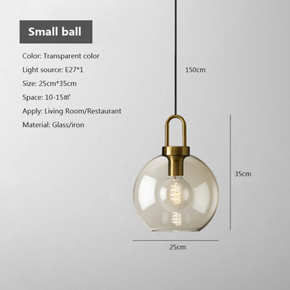 Modern loft hanging Glass Pendant Light industrial lustre decor Lights