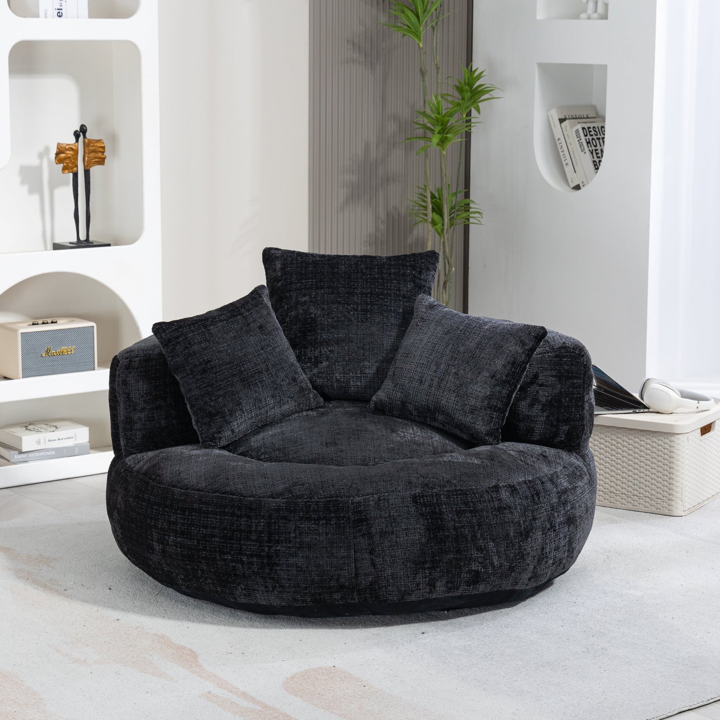 Lazy Sofa Durable Comfort Lounger High Back Bean Bag Chair Couch With