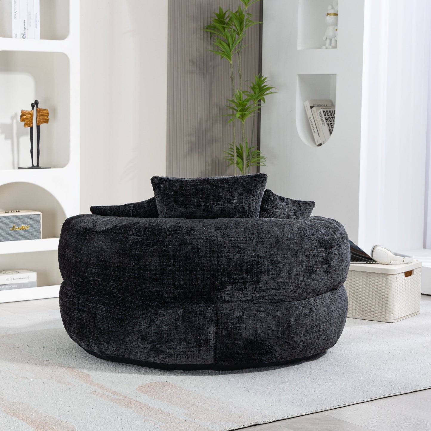 Lazy Sofa Durable Comfort Lounger High Back Bean Bag Chair Couch With