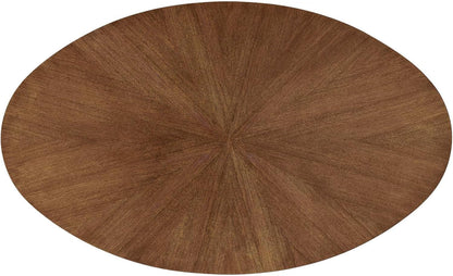 Crossroads 71" Oval Wood Dining Table, Walnut