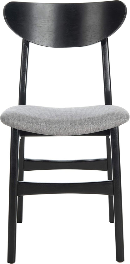 Home Lucca Retro Black and Grey Cushion Dining Chair, Set of 2