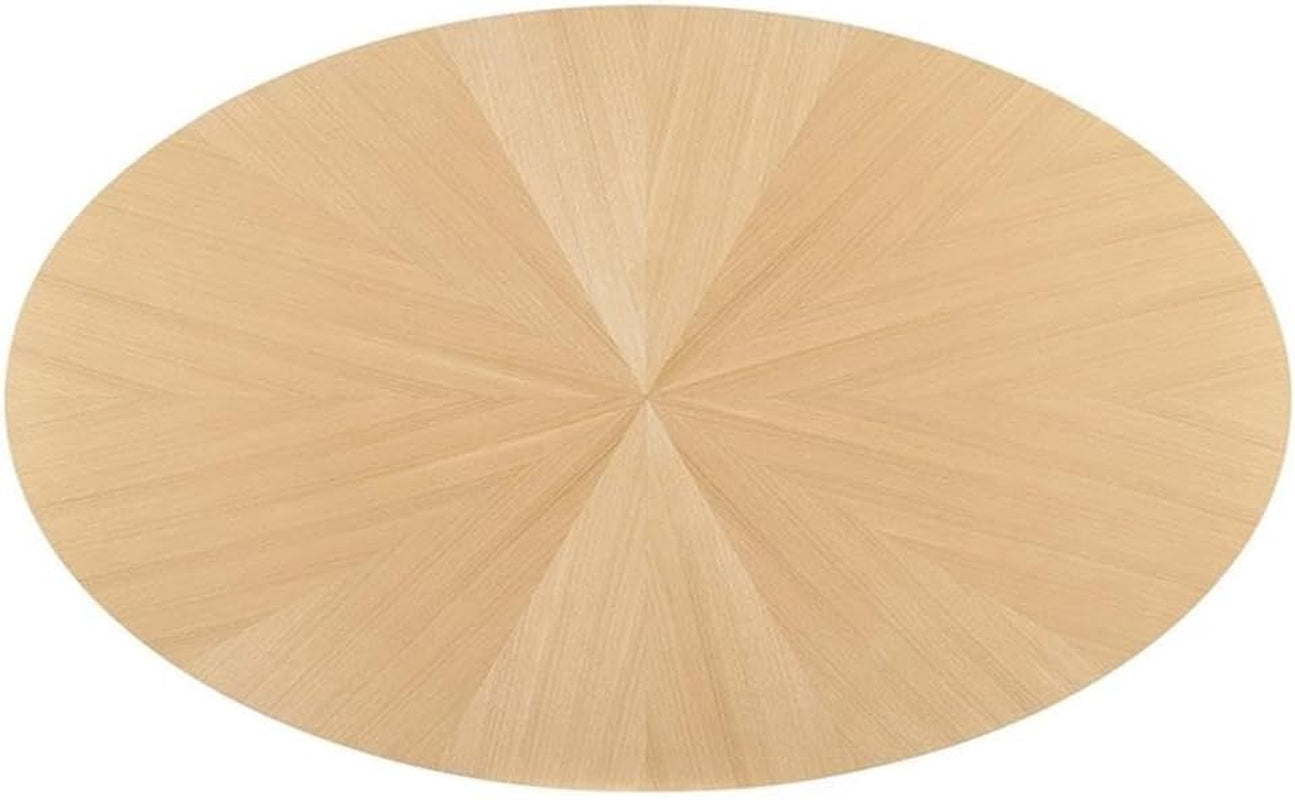 EEI-3849-OAK Crossroads 71" Oval Wood Dining Table, Oak