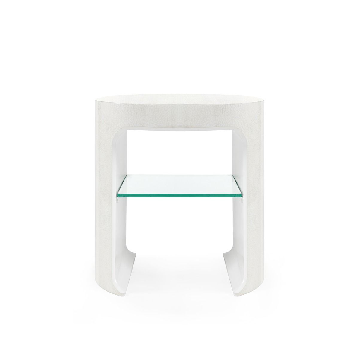 Carrel Side Table, White