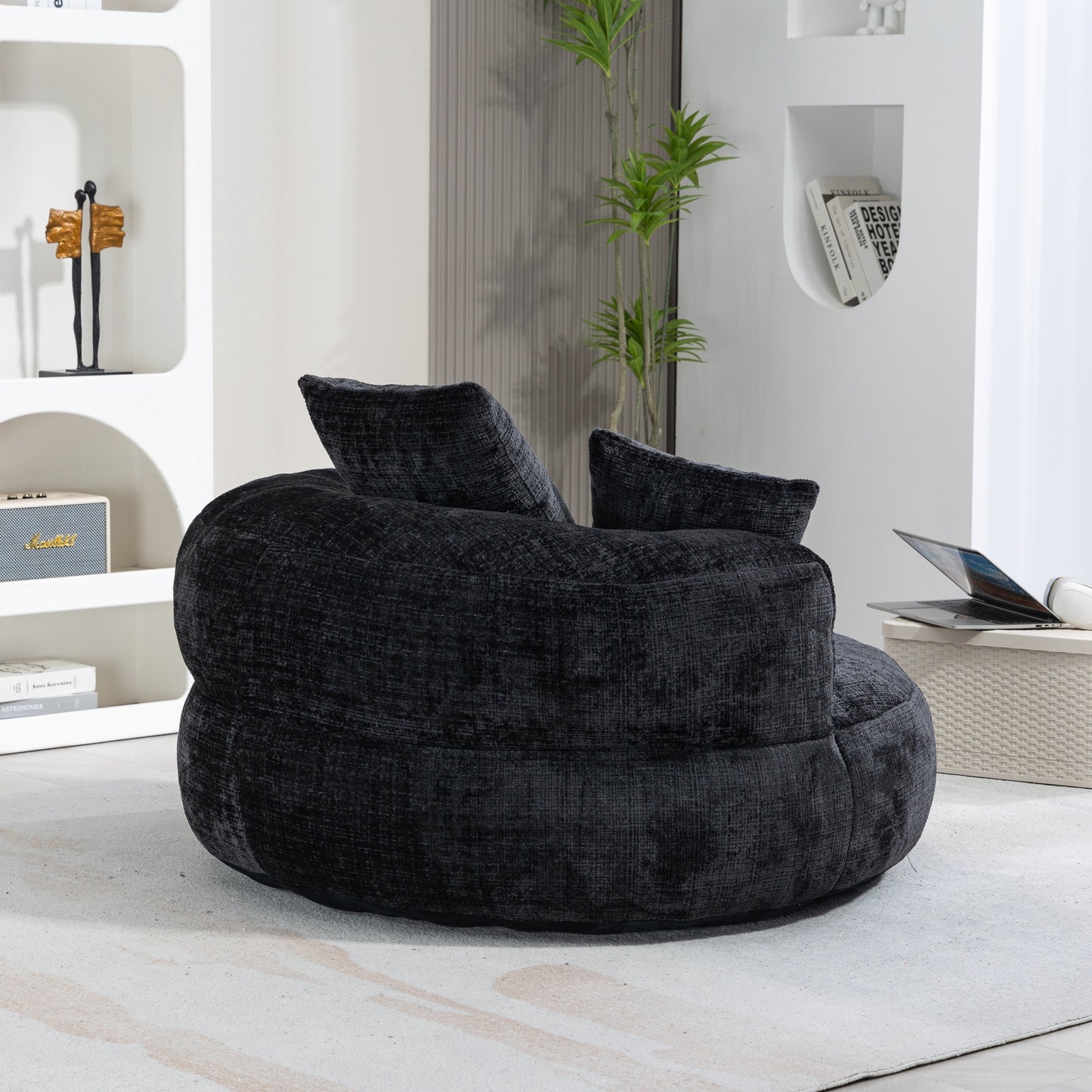 Lazy Sofa Durable Comfort Lounger High Back Bean Bag Chair Couch With