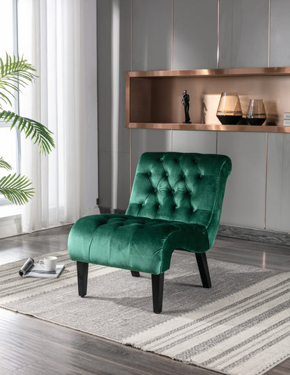 Modern Velvet Armless Accent Living Room Chair / Leisure