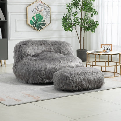 Bean Bag Chair, Floor Sofa with Handle,Accent Sofa Chair with Ottoman