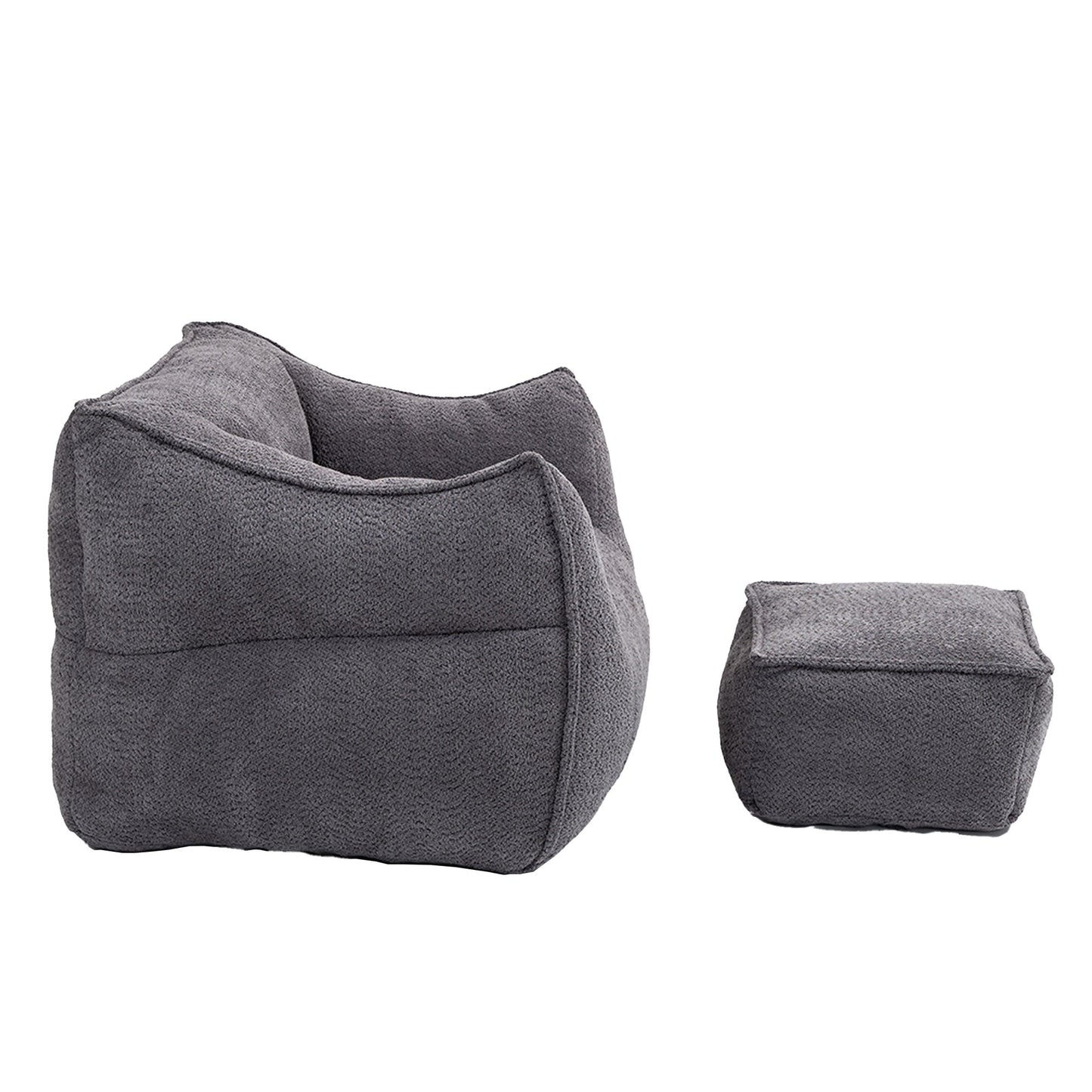 Bean Bag Chair Lazy Sofa/Footstool Durable Comfort Lounger High Back