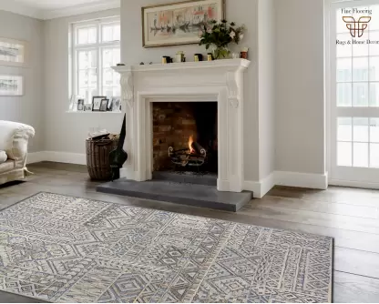 Beige Wool Area Rug  (5 cm, X 8 cm, Rectangle)