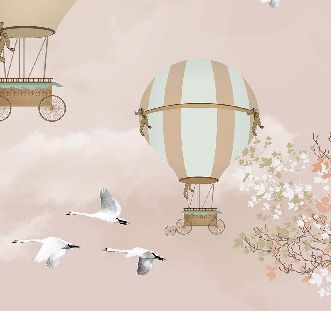 Vintage Hot Air Balloons Wallpaper