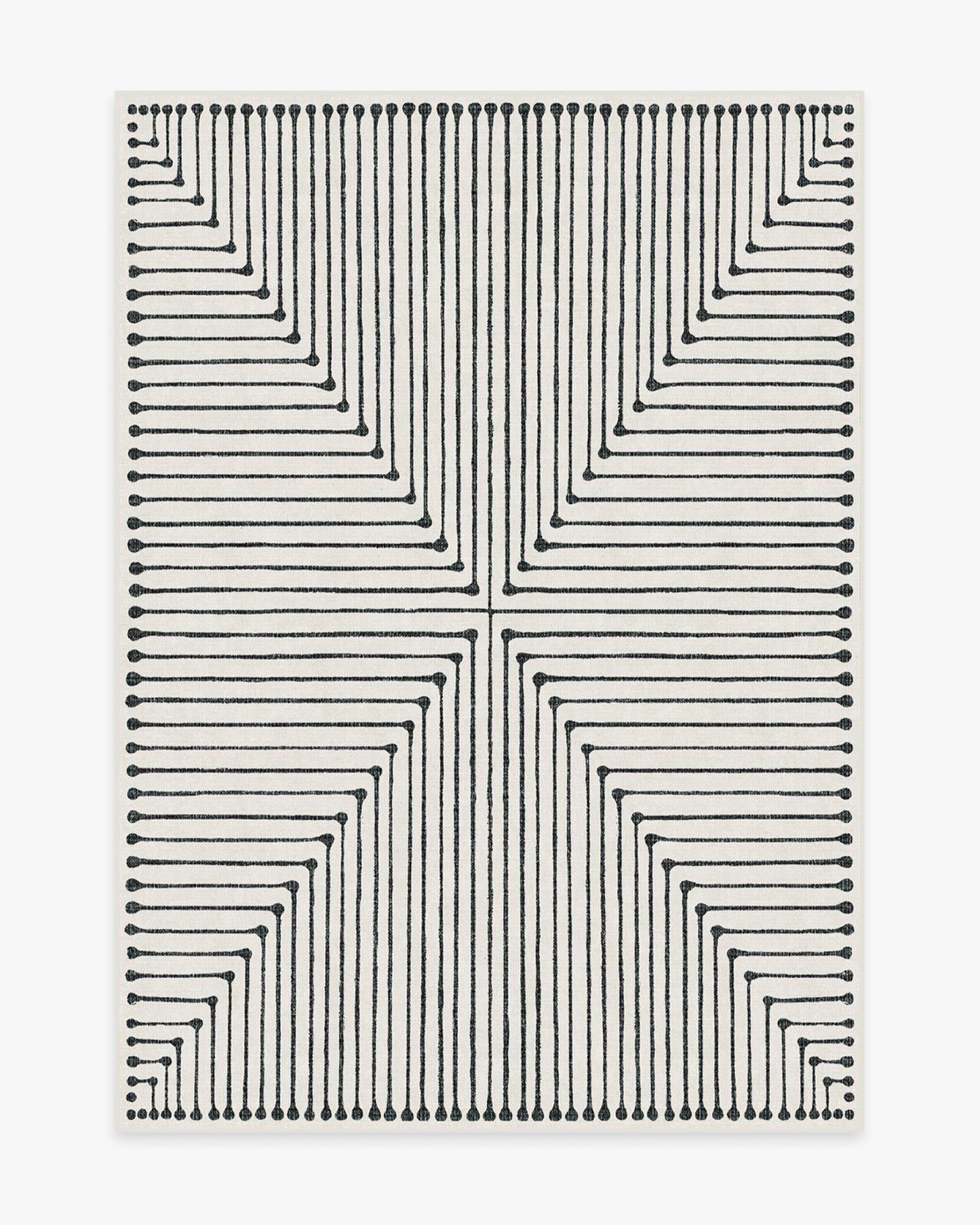 Jonathan Adler Inkdrop Black & Ivory Tufted Rug