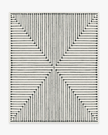 Jonathan Adler Inkdrop Black & Ivory Tufted Rug