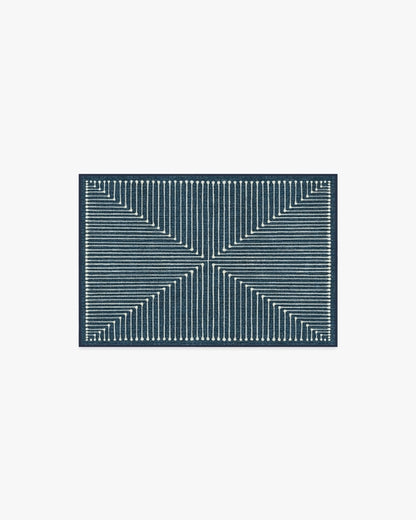 Jonathan Adler Inkdrop Lapis Blue Tufted Rug