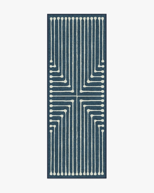 Jonathan Adler Inkdrop Lapis Blue Tufted Rug